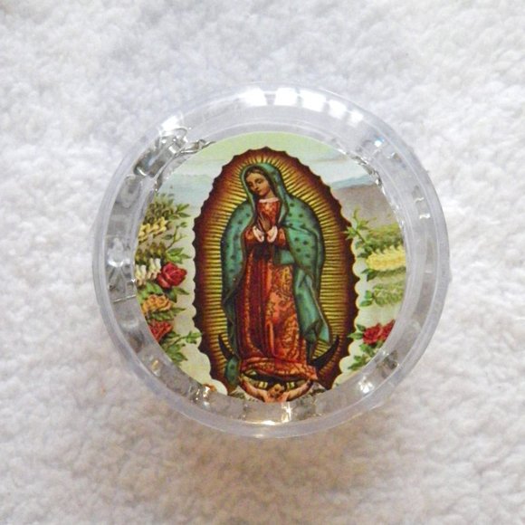 Our Lady of Guadalupe Clear Rosary Beads Crucifix with Case - Picture 10 of 10